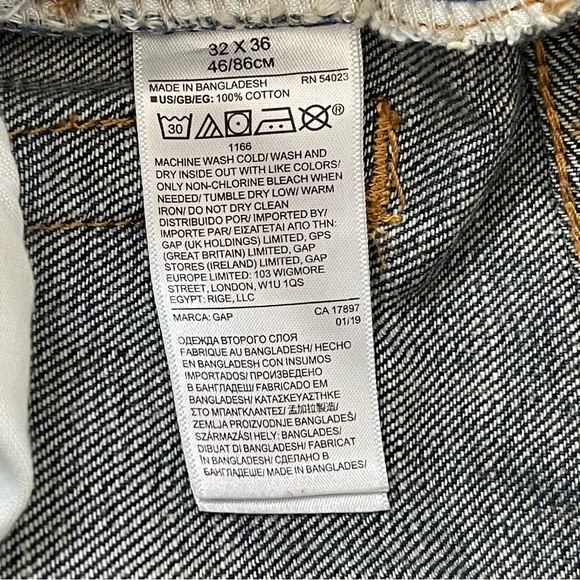 Gap Standard 1969 Denim Jeans 32 x 33 Blue - Picture 3 of 5
